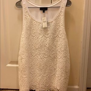 White NWT Lane Bryant lace top